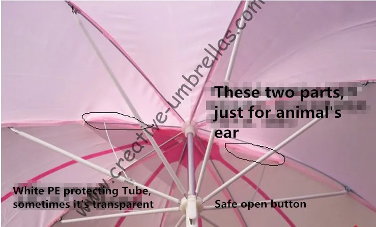 

Children umbrella,kid animal cartoon umbrella-Little Minnie,auto open,8mm metal shaft and fluted ribs,safe kid umbrellas