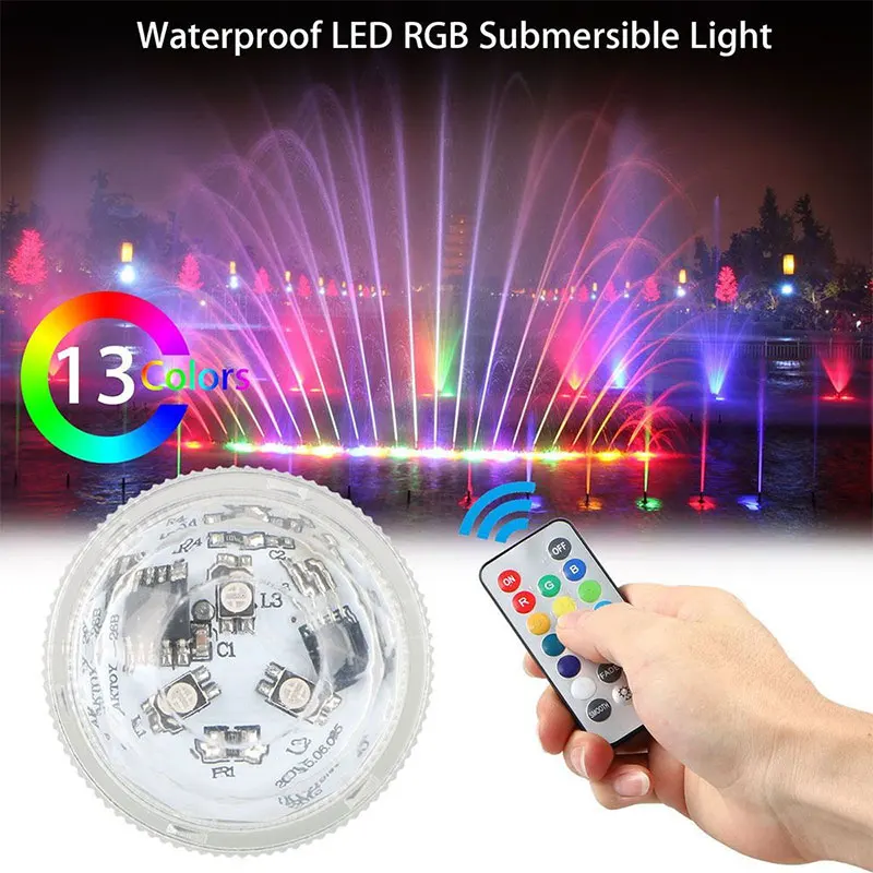 RGB свет для Kicthen лампа ПОГРУЖНОЙ водонепроницаемый 3LED цветочного шкафа Шкаф