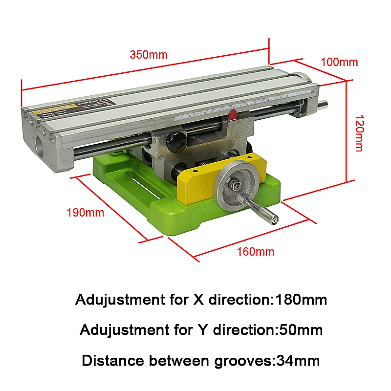 

LY 6350 multifunction Milling Machine Bench drill Vise Fixture worktable X Y-axis adjustment Coordinate table