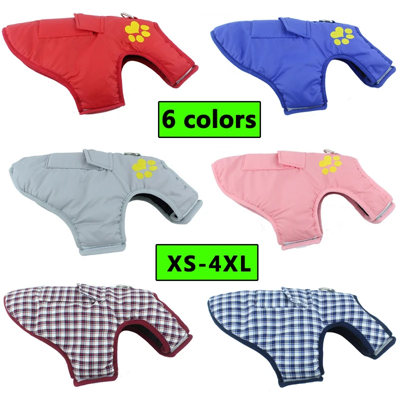 XS 5XL зимняя Двусторонняя Одежда для питомцев куртка маленьких больших собак