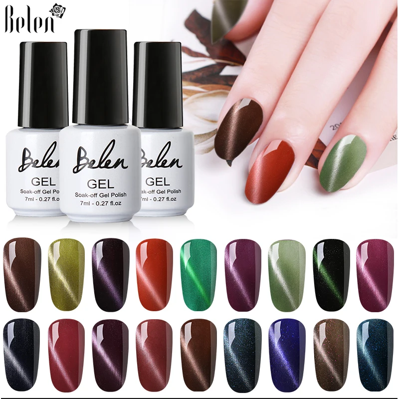 Гель лак для кошачьих глаз Belen СВЕТОДИОДНЫЙ УФ 7 мл|nail art polish|nail nail polishart polish |