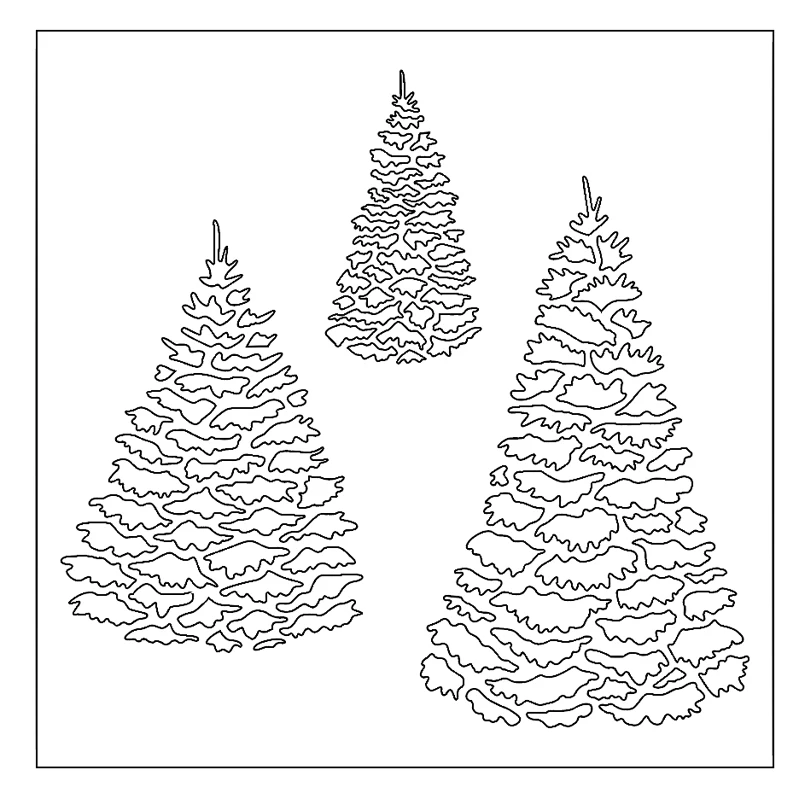 Трафарет Evergreens для скрапбукинга своими руками новинка изготовление бумажных