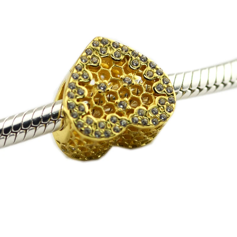

Honeycomb Lace Charm sterling silver jewelry Fit Original Bracelet & Necklace Beads for women DIY Fashion Jewelry