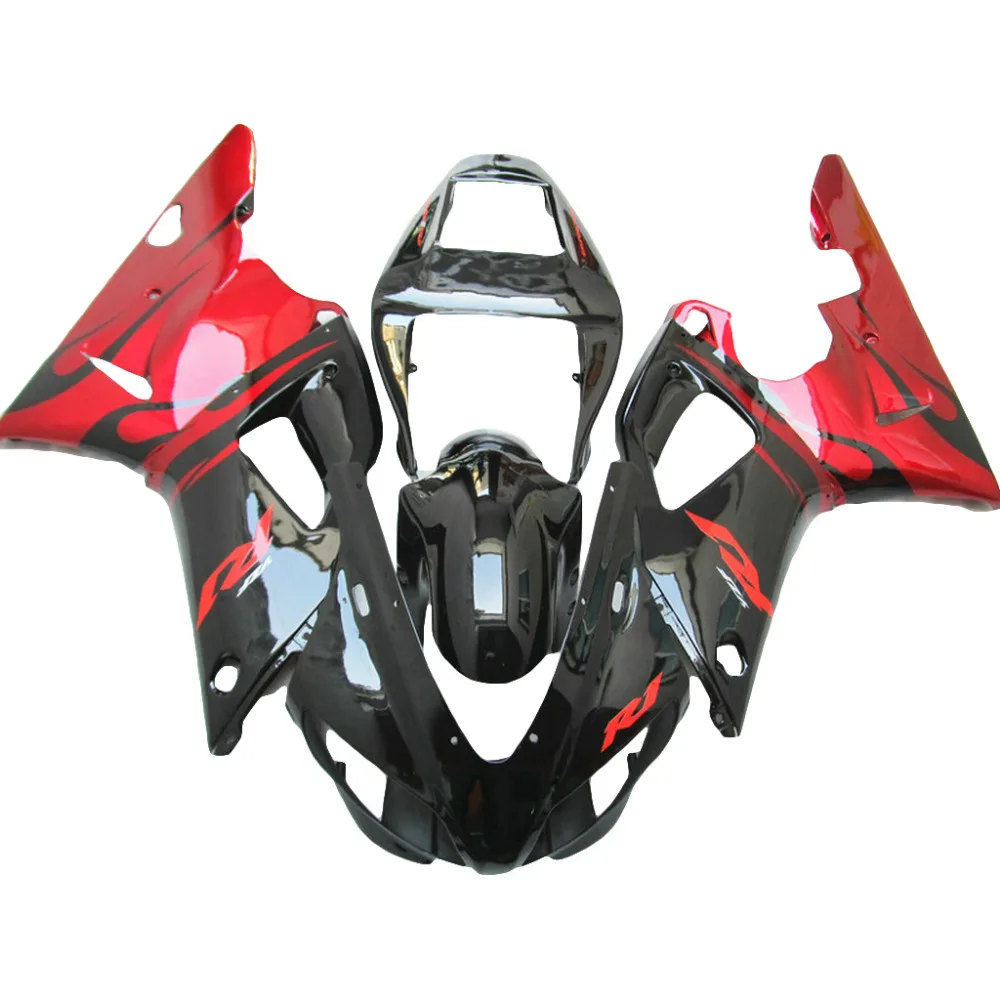 Красный черный литья под давлением для YAMAHA YZF R1 Обтекатели 1998 1999 98 99 обтекатель