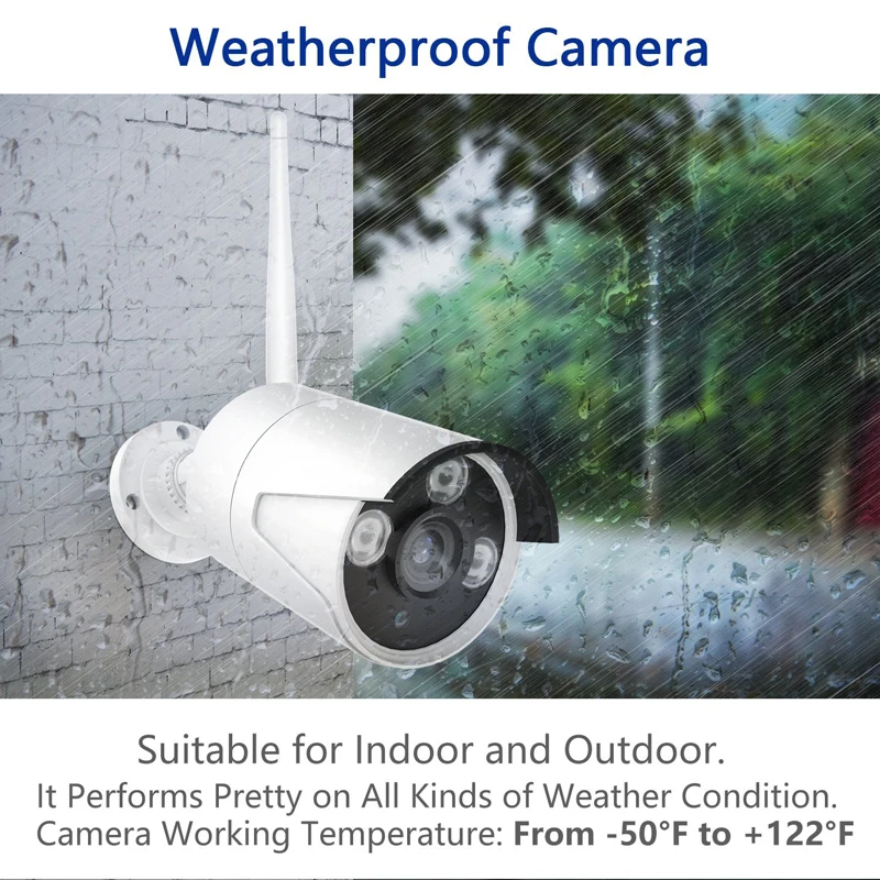Всепогодные Plug and Play P2P Cloud Based 4CH 1.3MP 960P HD Беспроводная Wi Fi камера NVR комплект для