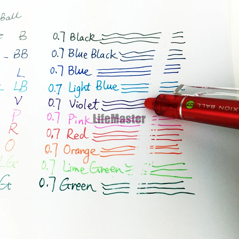 Японская шариковая гелевая ручка для пилота 0 7 мм синяя/Черная/Красная стираемая