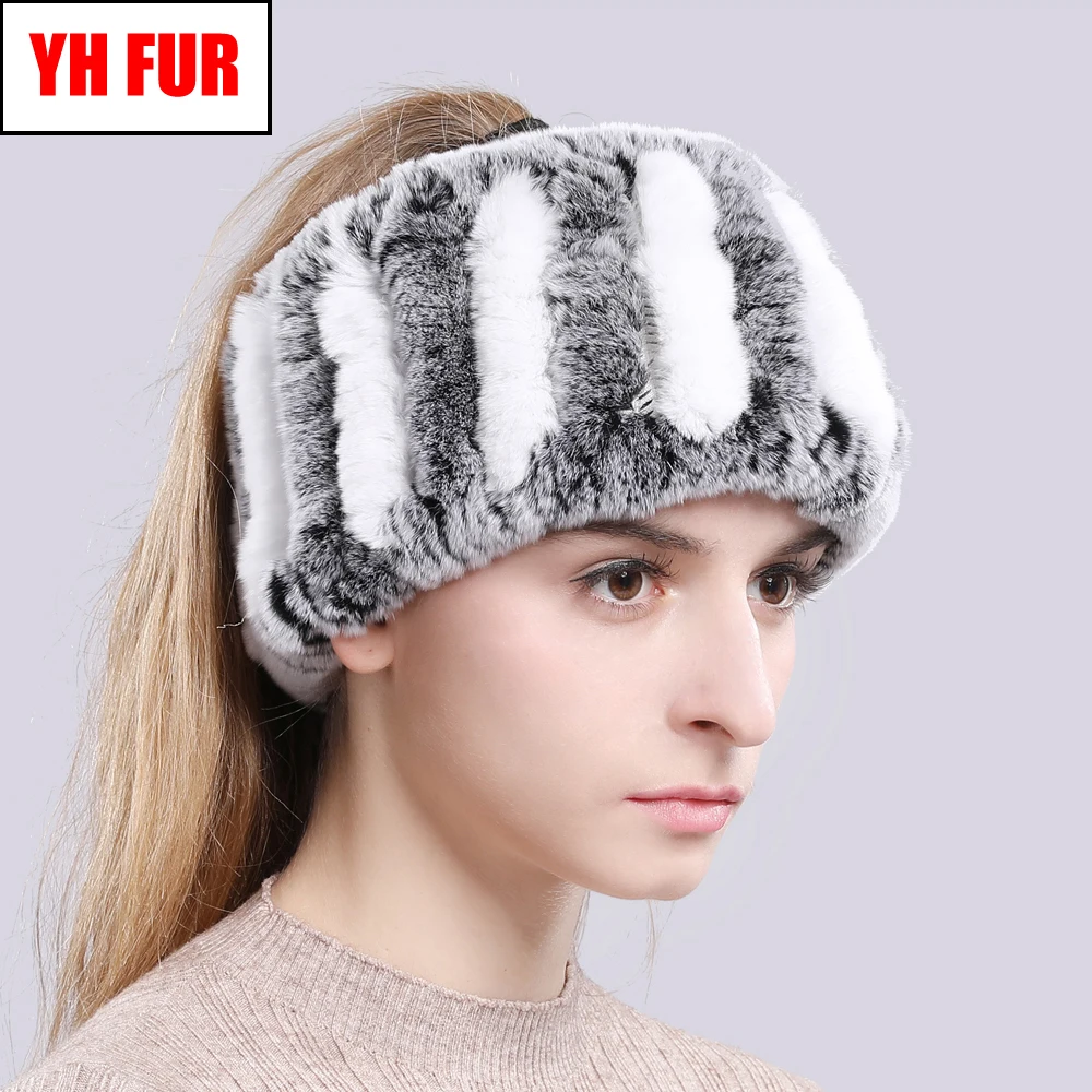 Для девочек Настоящий мех кролика шарф хомут женщин вязаная шарфы теплые мягкие