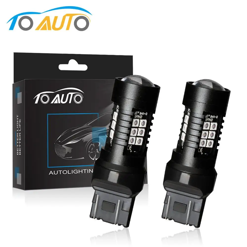 

2pcs T20 W21/5W 7443 SRCK LED 7440 W21W WY21W Led Bulb Car Brake Turn Signal Lights Auto Reverse Lamp White Yellow Red 12V