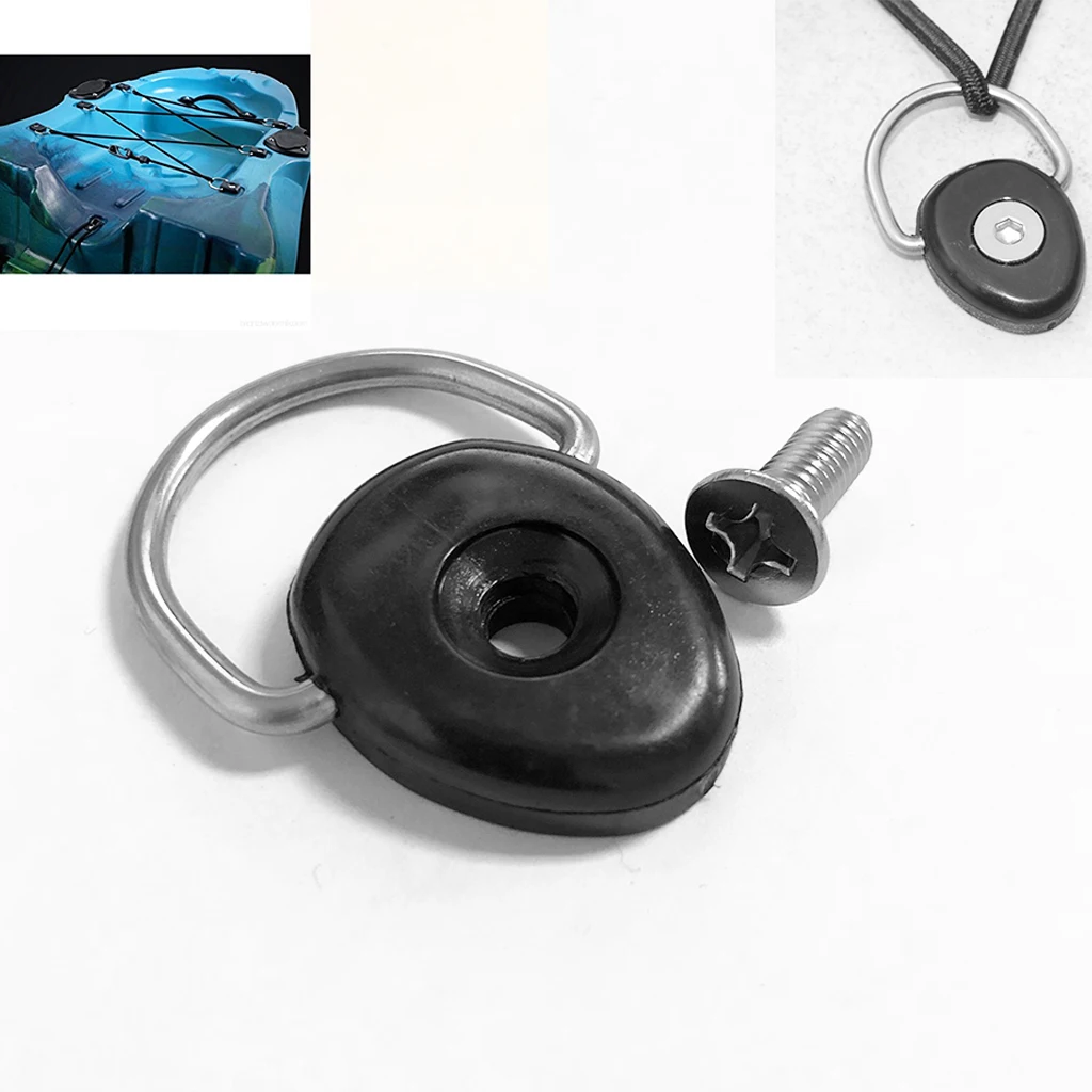 

Pack 10 Kayak Canoe D Ring Screws Fishing Inflatable Boat Rigging Deck Loop Fitting Gear Replacement For Kayak Kit Accessories