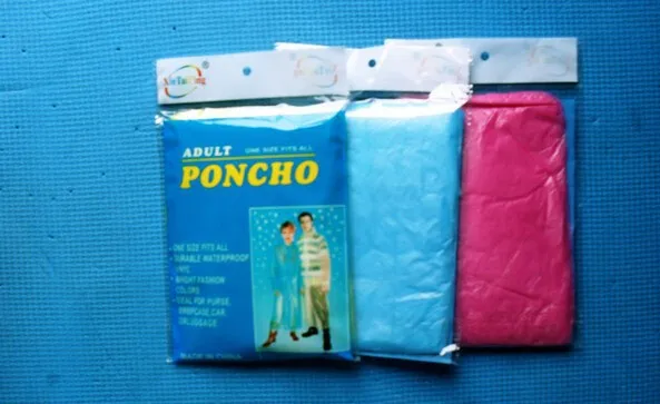 Одноразовый дождевик для взрослых аварийный водонепроницаемый капюшон пончо