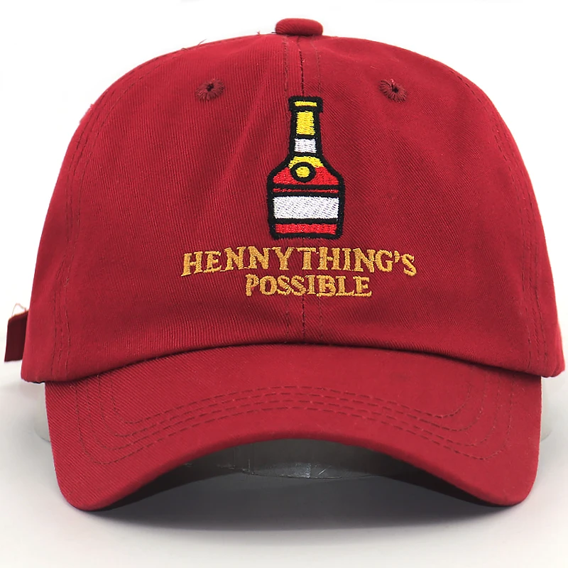 New henny bottle embroidery cap cotton adjustable thing's possible fashion dad hat hip hop snapback hats casual caps | Аксессуары