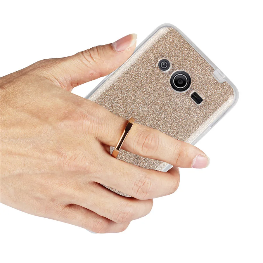 Флэш-порошок ТПУ Мягкая силиконовая с кольцо чехол для телефона задняя крышка