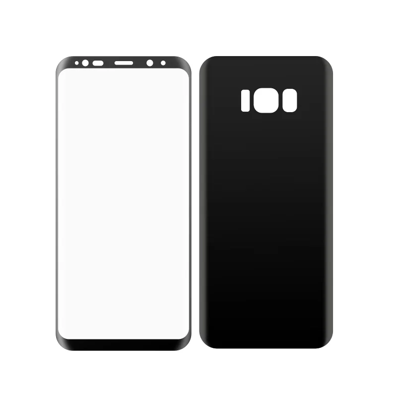 Для samsung Galaxy S7 edge S8 S8 Plus Передняя и задняя гальванические ПЭТ полное покрытие протектор экрана 3D изогнутая мягкая пленка не Glas