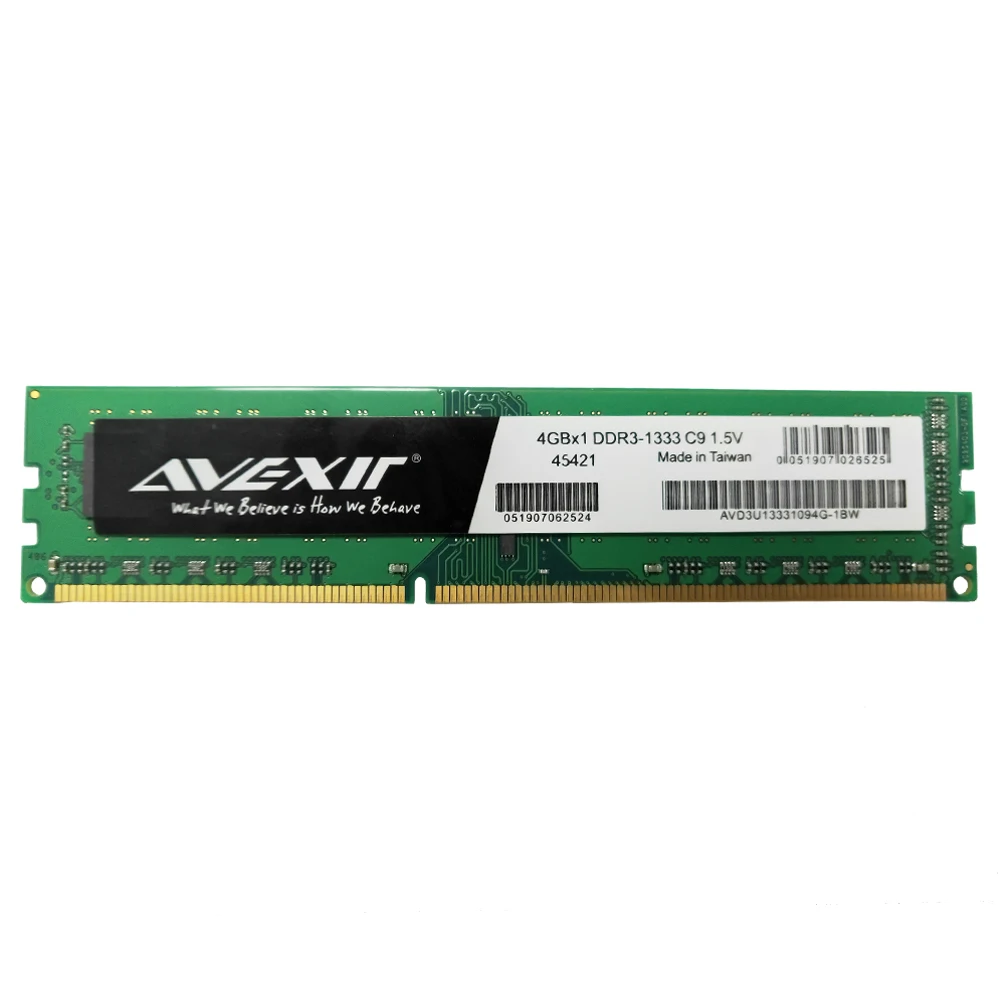 AVEXIR Оперативная память DDR3 4 GB/8 GB памяти частота 1333/1600 MHz 1 5 V рабочего Тип