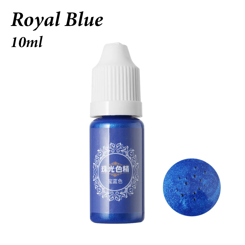 royal blue 1 бутылка 10 мл 19 цветов жидкий жемчуг Смола пигмент краситель УФ смола эпоксидная смола Сделай Сам Изготовление ювелирных изделий Аксессуары Прямая поставка - Цвет: royal blue