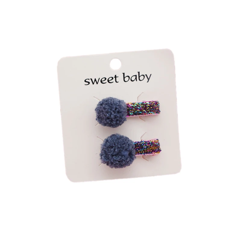 

Girls Hair Clips Cute Plush Ball Design Hair Pin Set Children Sequins Hairpin Princess Hair Accessories new