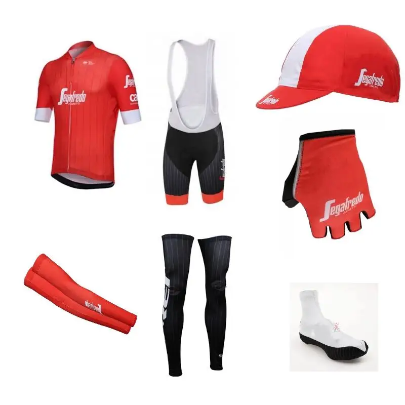 18 red tr 7 шт. полный набор pro team mitchelton Велоспорт Джерси Наборы Лето дышащий велосипед одежда MTB Ropa Ciclismo велосипед Майо гель 9D - Цвет: 18 red tr