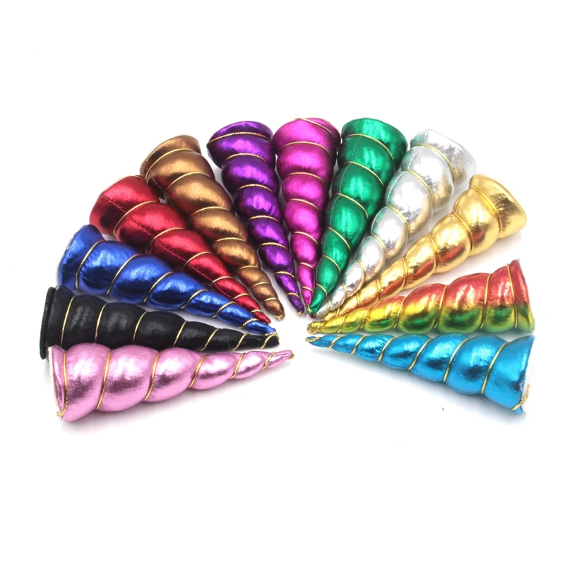 1 шт. розничная продажа 5 дюймов Блестящий Мягкий единорог рога для девочек и