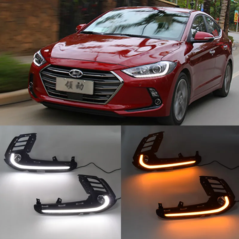 2 шт. светодиодный ные Противотуманные фары для Hyundai Avante AD Elantra 2016 2017 реле сигнала