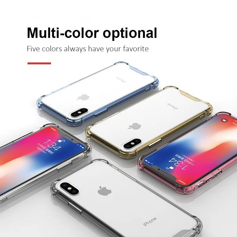 Для Iphone 7 Чехол для 8 6 6s Plus X Xr XS Max роскошный брендовый прозрачный мягкий ТПУ