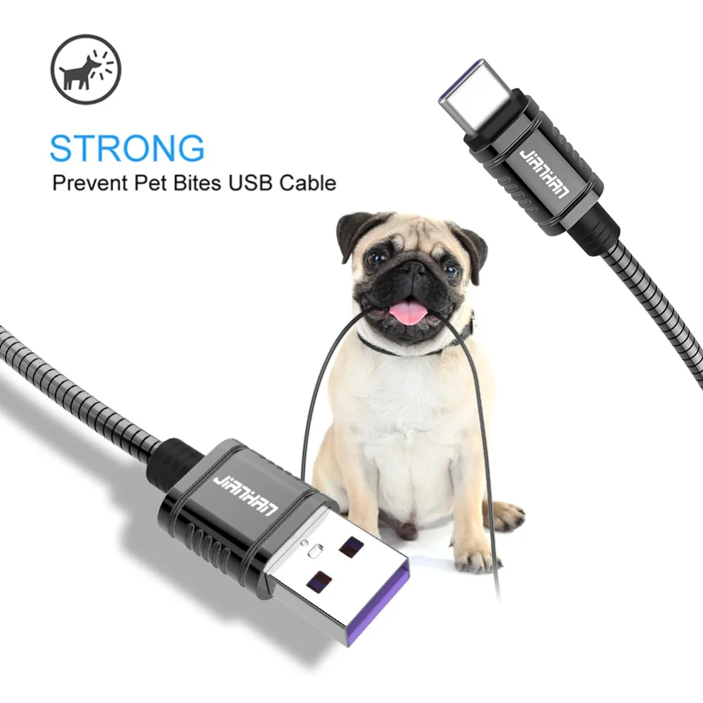 3A type C USB 2,0 кабель USB C провод для huawei Honor 5a Быстрая зарядка металлический провод для samsung s9 Note 3A Быстрая зарядка