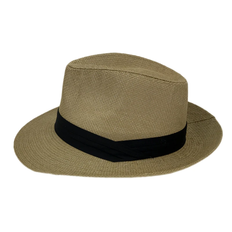 Новая летняя пляжная шляпа для мужчин и женщин черно-белая Панама модные шапки