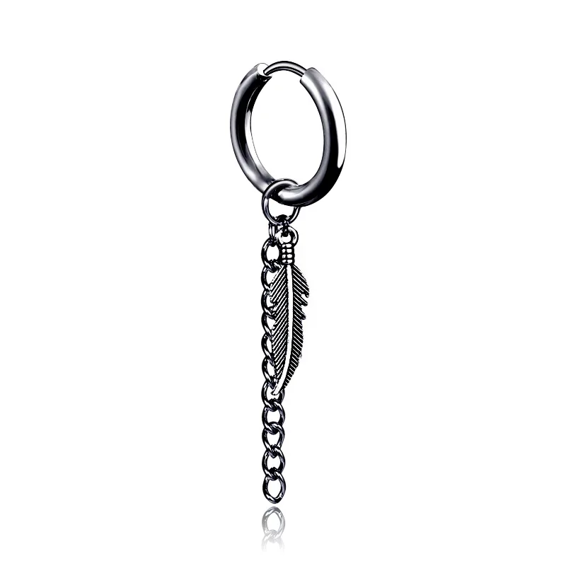 Серьги-кольца для женщин и мужчин 1 шт. панк нержавеющая сталь с перекрестными