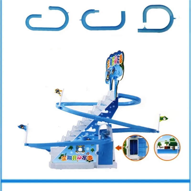 Новая забавная электрическая Поворотная Автоматическая горка с музыкальным