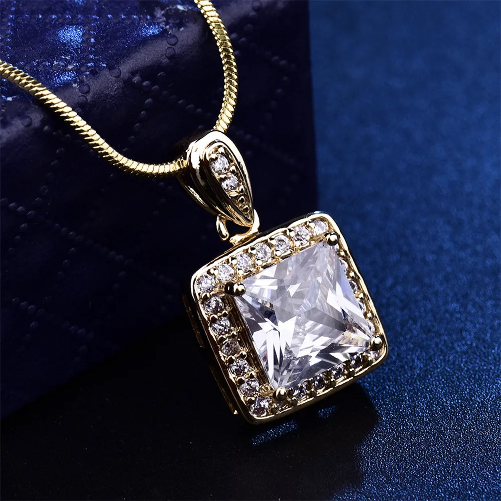 Новые ожерелья и кулоны MOLIAM серебряные/Золотые модные квадратные