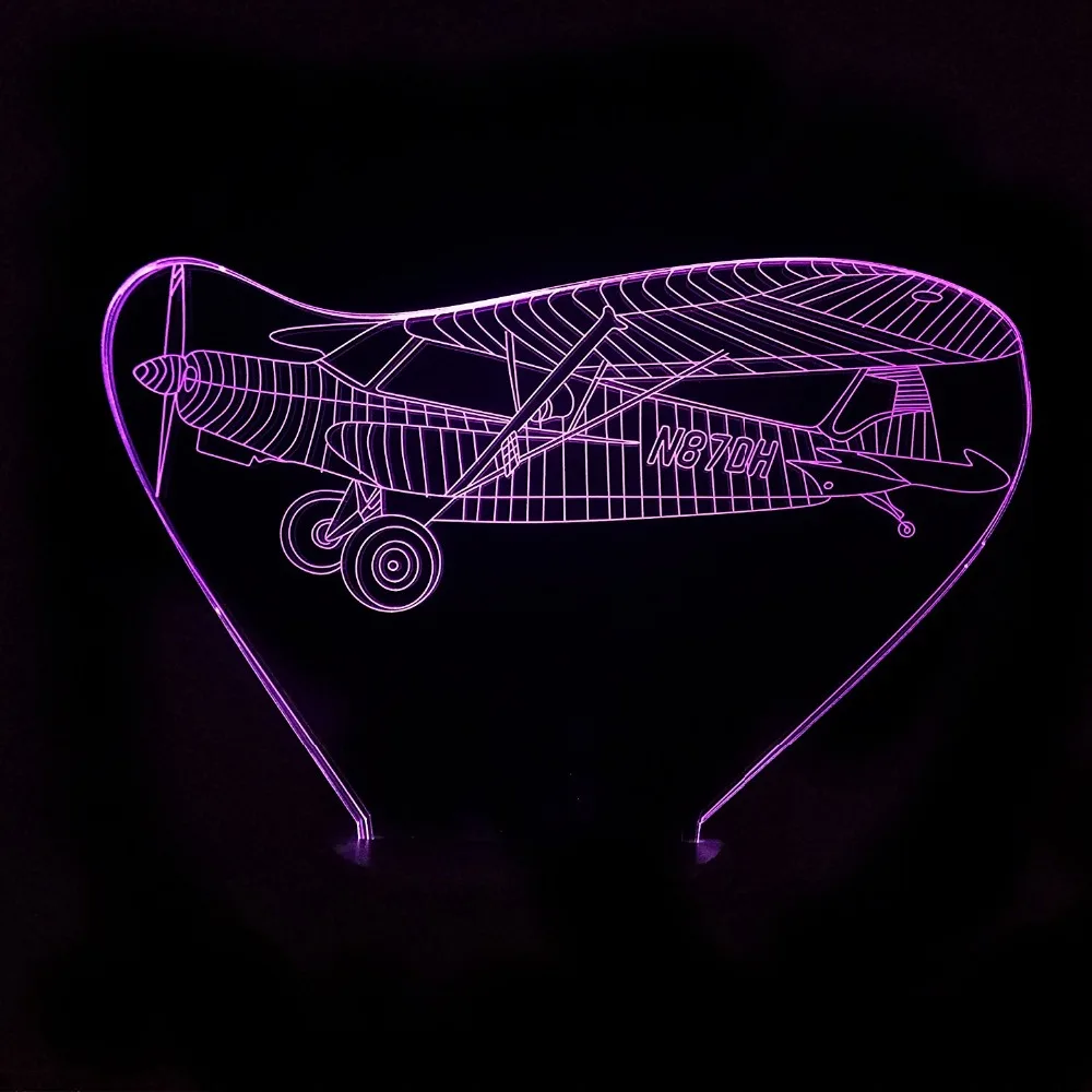 7 цветов Изменение Usb Спальня светильник ing Декор 3D Led авиационные сигнальные