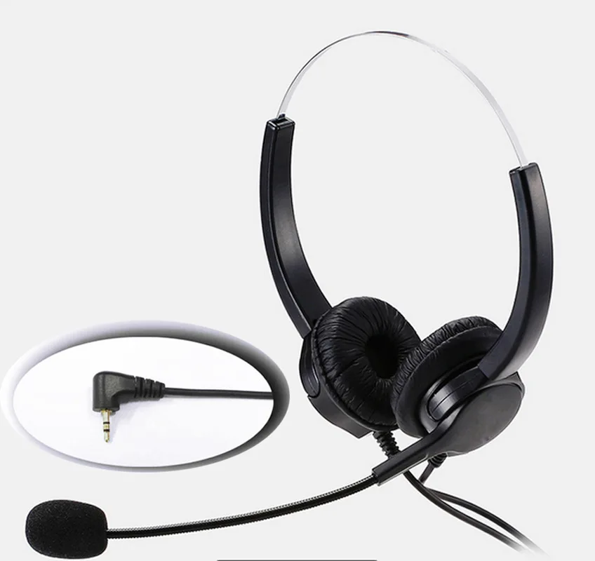 Легкие наушники с микрофоном и штекером 2 5 мм телефонная гарнитура