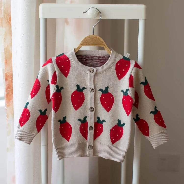 Свитер для девочек Детский свитер на весну и осень кардиган маленьких с рисунком