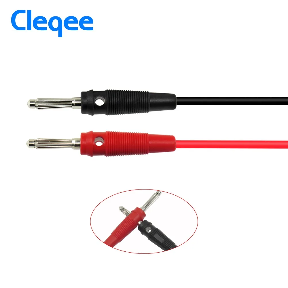 

Cleqee P1008A BNC Q9 To Dual 4mm Stackable Banana Plug With Test Leads Probe Cable 120CM