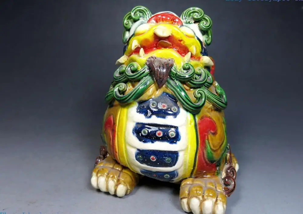 Китайская ручная работа фэн шуй удача вукай коцзи керамика Фо собаки Лев Килин