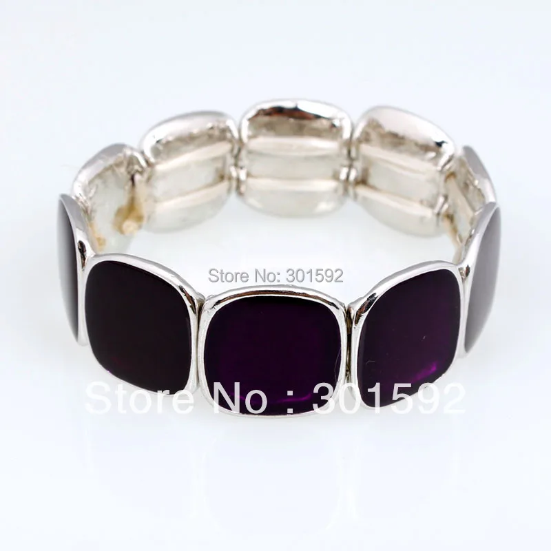 High Quality Elastic bangles Alloy Square enamel Bangle Fashion jewelry wholesale BS9136 | Украшения и аксессуары