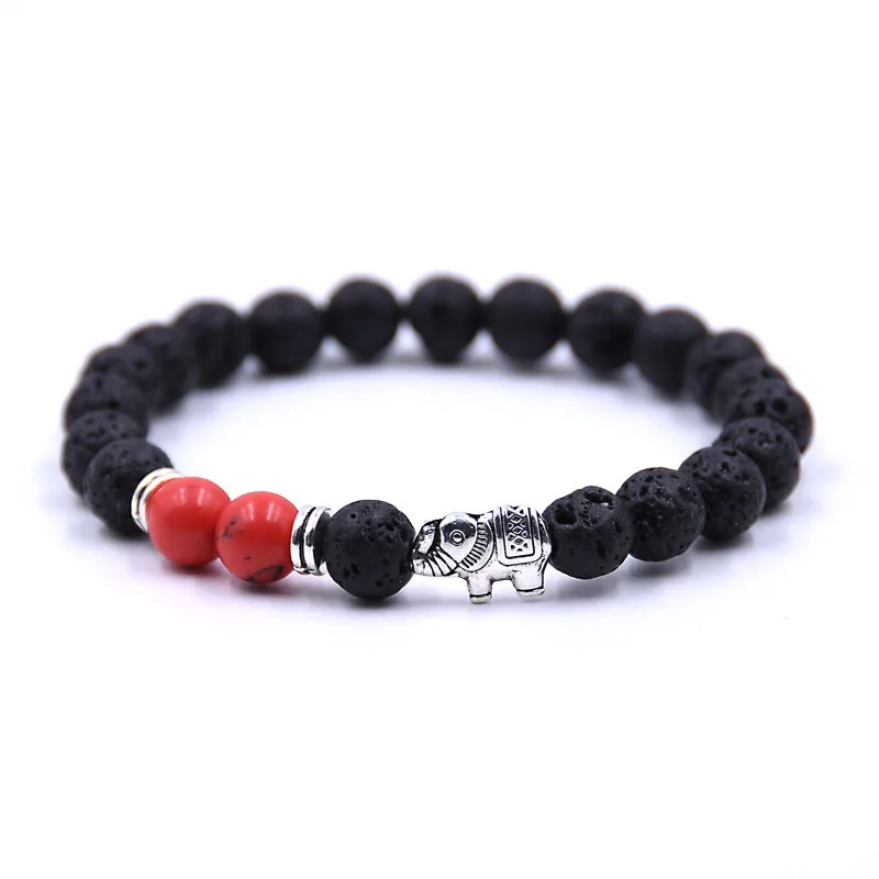 8 мм черная лава горячий камень тигровый глаз браслет черный мантра молитва