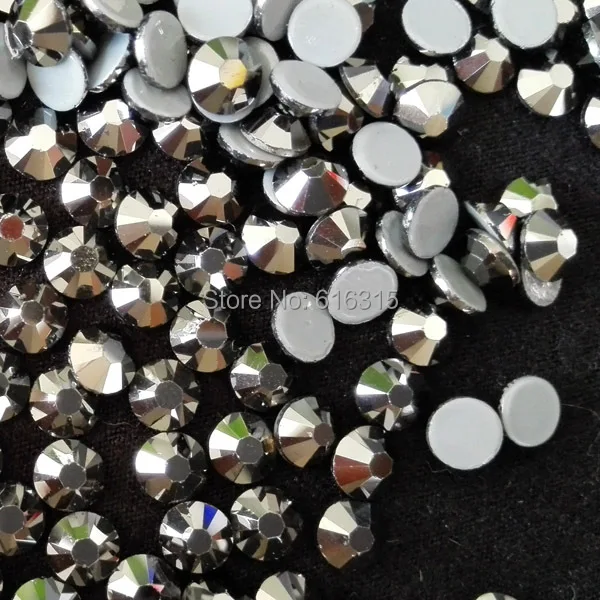 Ss20 5 мм Серебряная плоская задняя сторона Горячая фиксация горный хрусталь для