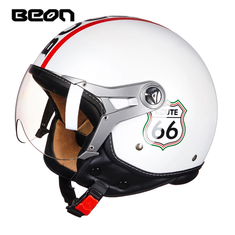 BEON moto rcycle винтажный шлем 3/4 для лица мото Шлем КАСКО Емкость Четыре сезона для мото rcycle шлемы - Цвет: 9