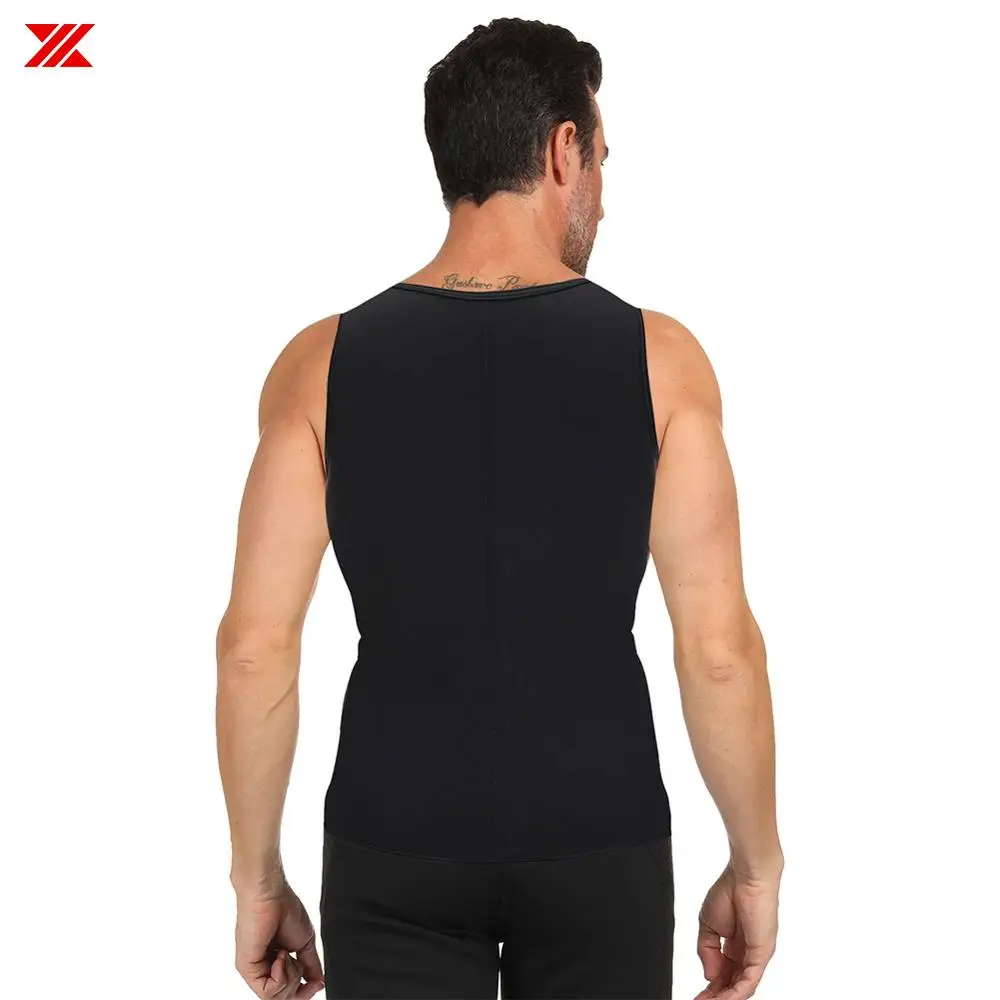 HEXIN мужской неопреновый жилет для похудения на молнии топ майка Корректирующее