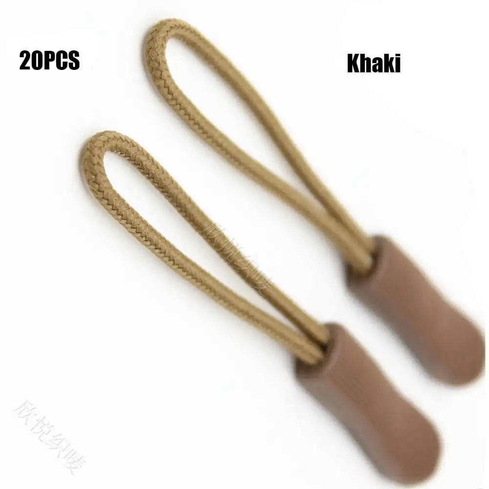 Khaki Высокое качество 10 шт. молния тянет замена молнии шнур DIY нейлоновая катушка молния одежда рюкзак застежки-молнии для шитья одежды рюкзак - Цвет: Khaki