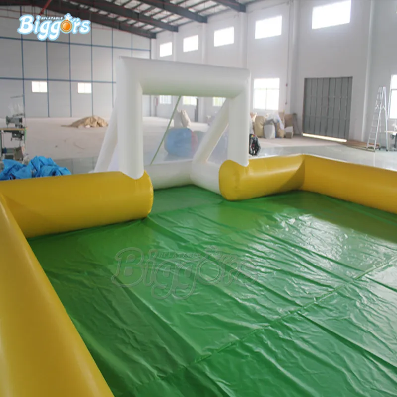 

Outdoor Hot Selling Soap Stadium Inflatable Football Field Water Soccer Field With Blowers