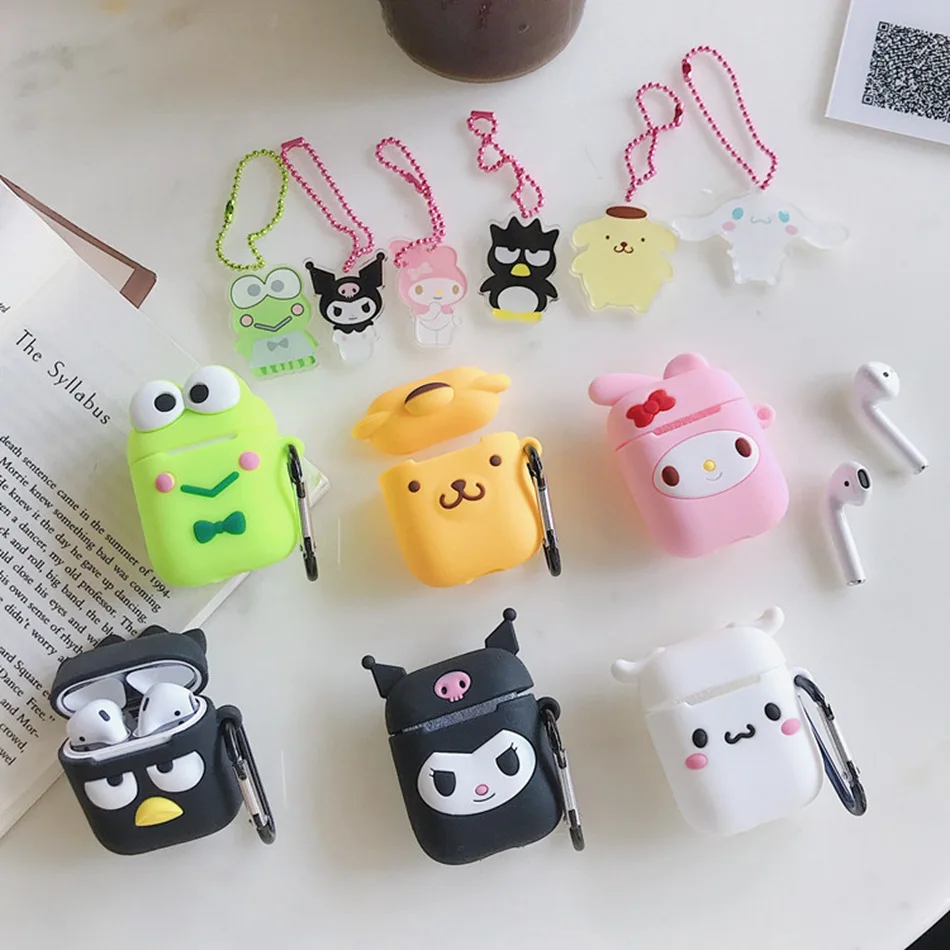 Чехол для наушников AirPods милый чехол Cinnamoroll Melody koomi Purin Frog s Apple Airpods мультяшный