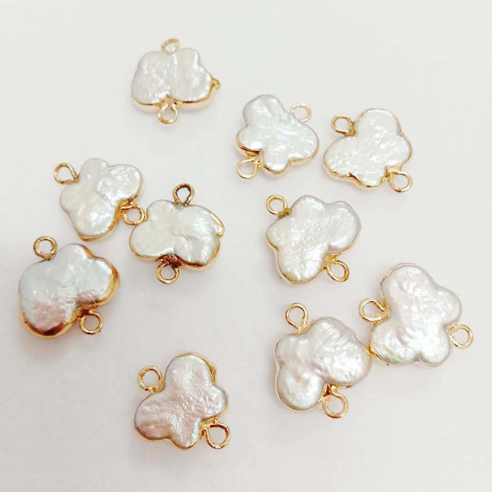 5 шт./лот 100% пресноводный жемчуг с барочной формой в форме бабочки 2 подвесками