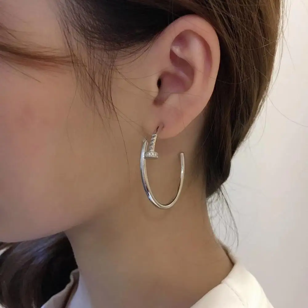 925 sterling silver jewelry oorbellen big hoop earrings/necklace cubic zirconia unicorn for women