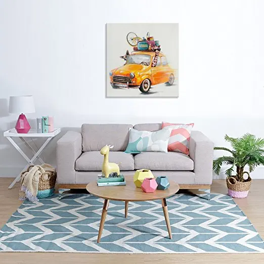 Мультяшная Живопись Ручная роспись Современная Настенная картина для гостиной