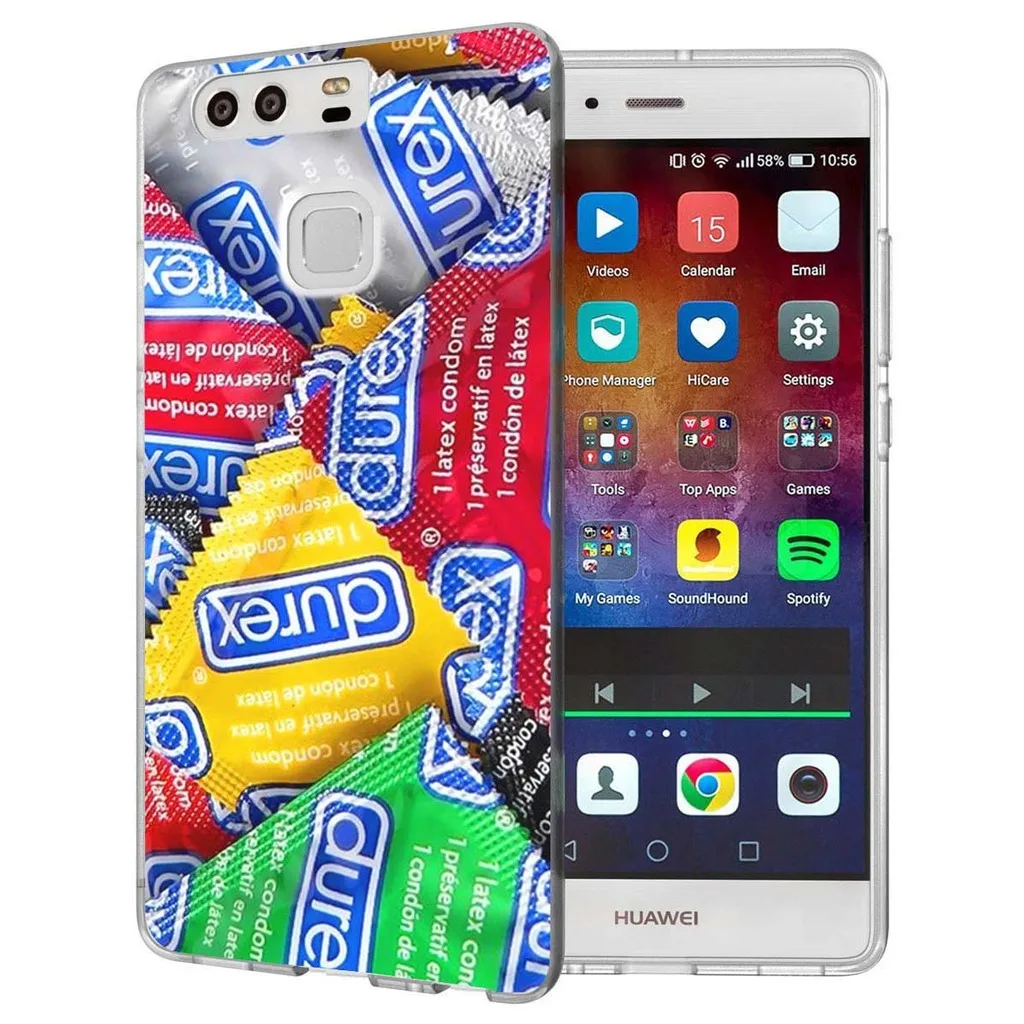 Чехол для Huawei P9 Lite (2016)/P8 (2016) художественный Рисунок со стразами Прозрачный мягкий