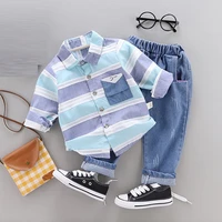 spring infant baby boy clothing sets long sleeved shirt jeans suit for newborn baby boys outfits clothes 1 year birthday sets