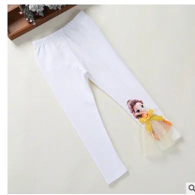 pants no fleece-7 Штаны для малышей, коллекция года, флисовые детские штаны-колокольчики, весенние леггинсы для девочек с героями мультфильмов Анна, Эльза, София, принцесса, штаны с вышивкой - Цвет: pants no fleece-7