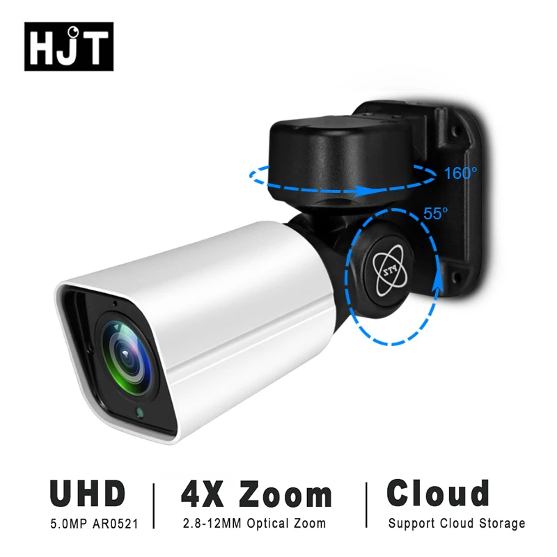 HJT PTZ UHD 5.0MP IP камера 4X зум панорамирование Открытый ИК Ночное Видение сети P2P