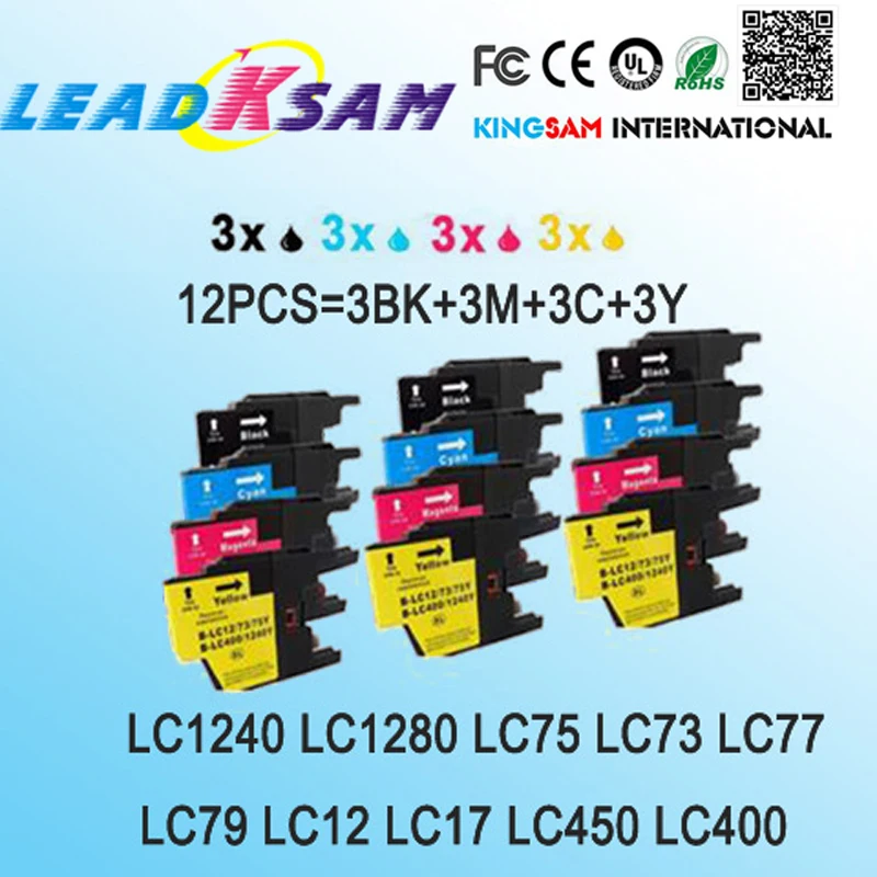 Новый картридж для чернил совместимый с LC12 LC40 LC71 LC73 LC75 LC400 LC1220 LC1240|ink cartridge hp 5610|ink